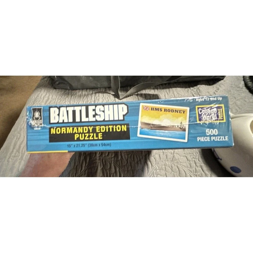Collage World Battleship Normandy Puzzle 500 Pieces w/ Collectible Cards